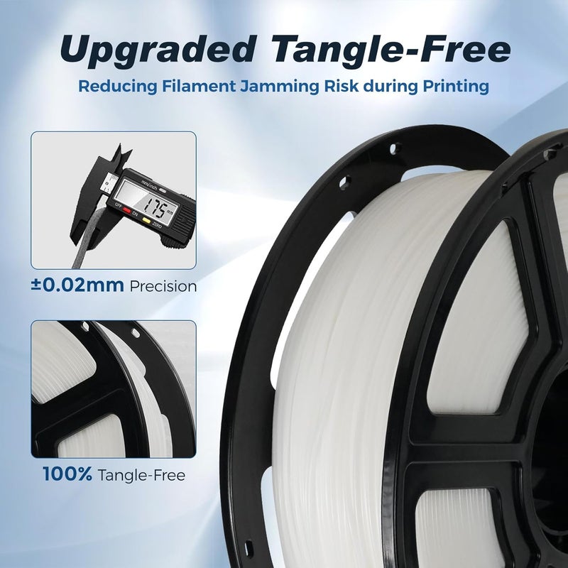 FLASHFORGE Rapid PLA Filament 1.75mm White, Max 500mm/s High Speed Printing, 3D Printer Filament 1kg (2.2lbs) Spool, Dimensional Accuracy +/- 0.02mm, Enjoy Exceptional Print Quality - Image 5